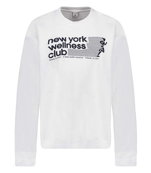 Sweat-shirt USA Wellness Club White Sporty & Rich
