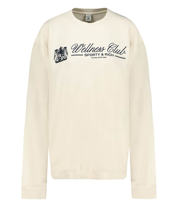 Sweat-shirt Unicorn Crest Cream Sporty & Rich