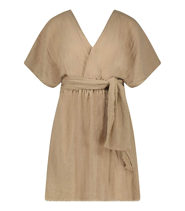 Robe courte Empire Caffe Latte Maison Saint Julien