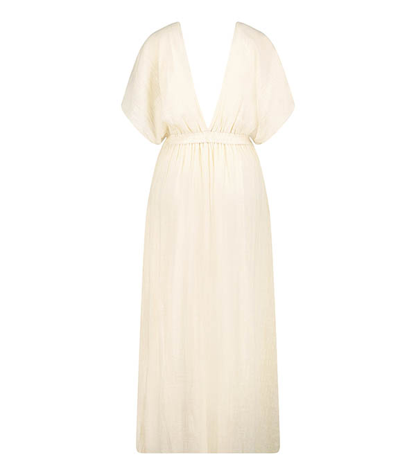 Robe longue Empire Cream Maison Saint Julien