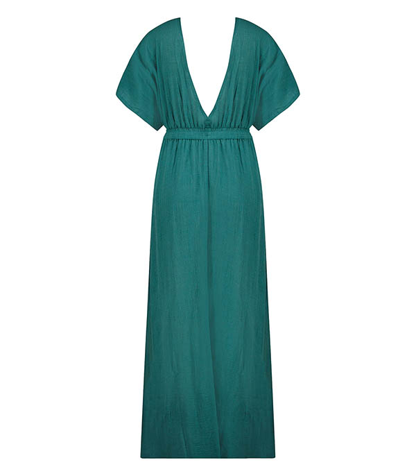 Robe longue Empire Emeraude Maison Saint Julien