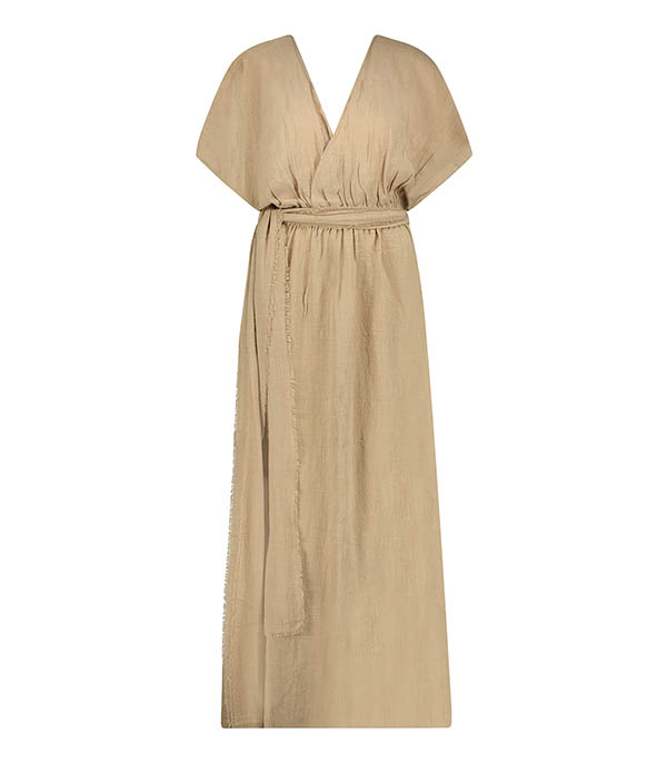 Robe longue Empire Café Latte Maison Saint Julien - Taille S