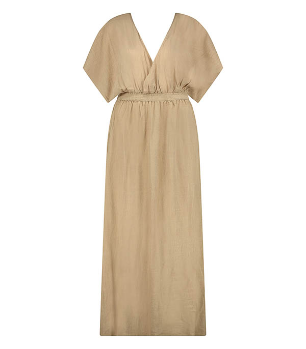 Robe longue Empire Café Latte Maison Saint Julien