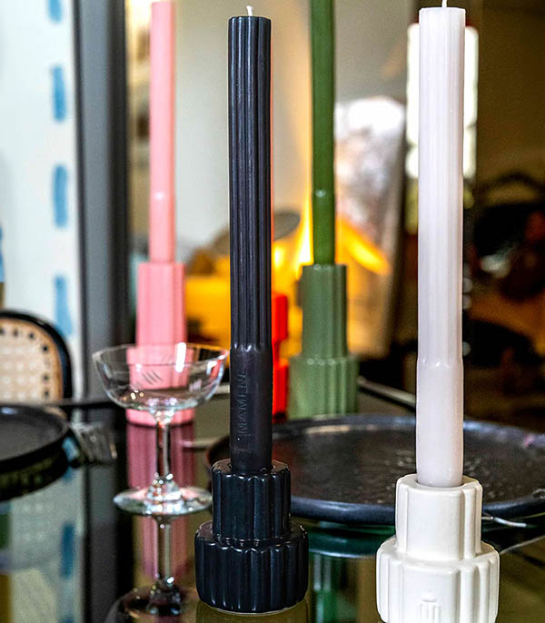 Lot de 2 Chandelles Noir D'encre Mamène Paris