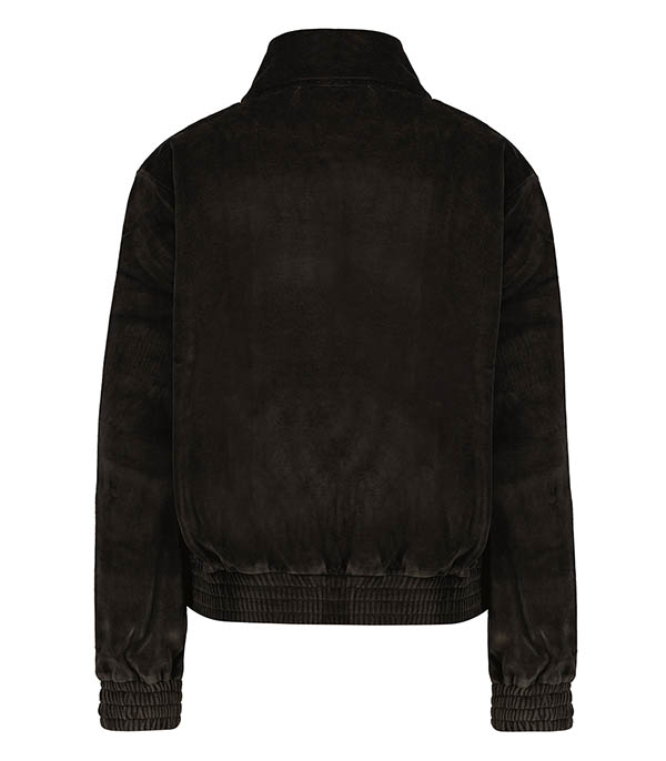 Veste de survêtement en velours NY Crest Chocolate/Cream Sporty & Rich