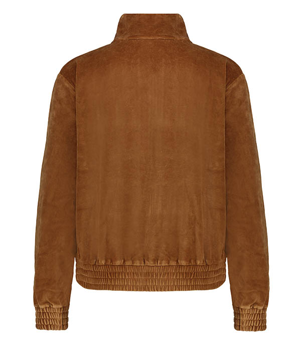 Veste de survêtement en velours NY Crest Tobacco/Cream Sporty & Rich