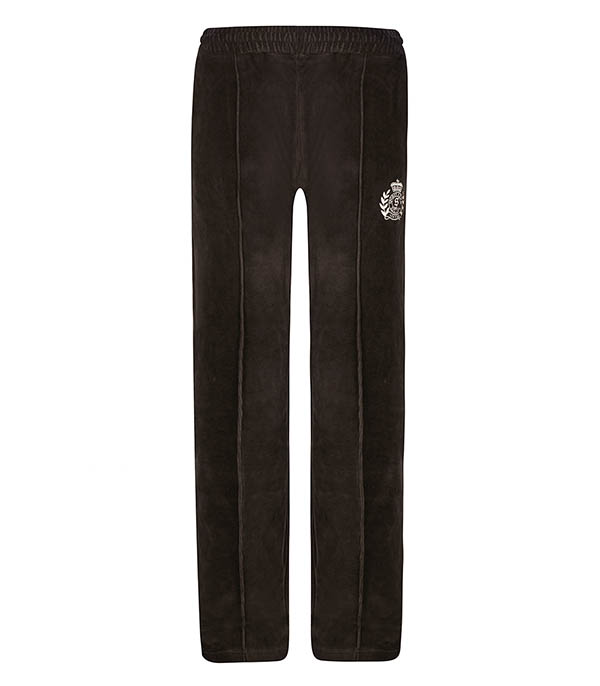 Pantalon de survêtement en velours NY Crest Chocolate/Cream Sporty & Rich