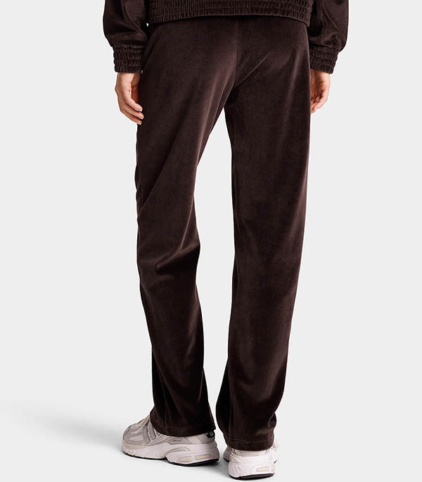 Pantalon de survêtement en velours NY Crest Chocolate/Cream Sporty & Rich