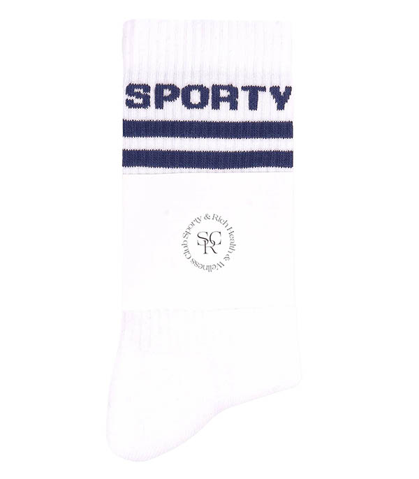 Chaussettes Bold Logo White/Navy Sporty & Rich