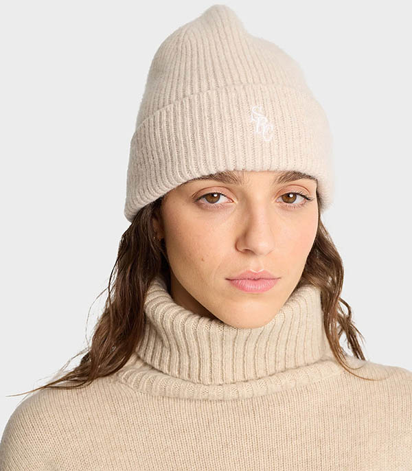 Bonnet en laine SRC Cream/White Sporty & Rich