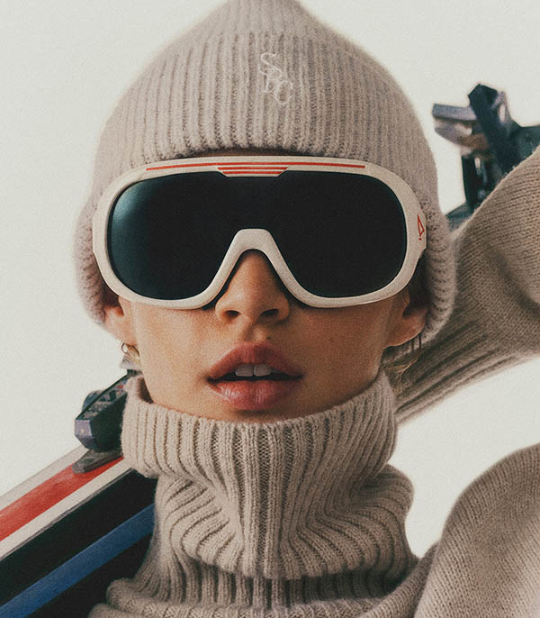 Bonnet en laine SRC Cream/White Sporty & Rich