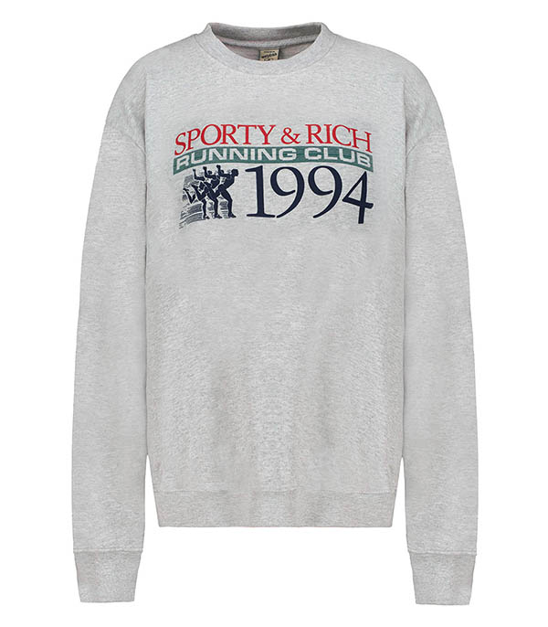 Sweat-shirt col rond Finish Line Heather Grey Sporty & Rich