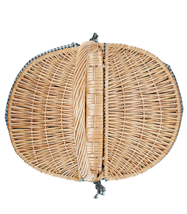 Panier de Pique-Nique Campagne Vichy Vert Les Jardins de la Comtesse