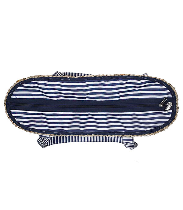 Panier de Plage Pique-Nique Riviera Rayures Bleues Les Jardins de la Comtesse