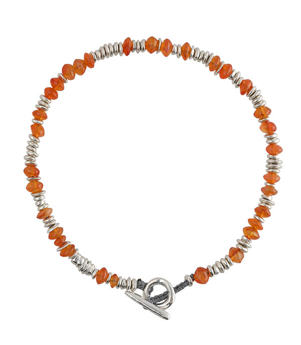 Bracelet homme Pilla en Argent Carnelian M.Cohen by Maor - Taille L