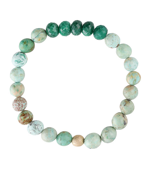 Bracelet Turquoise et Emeraude  Nathalie Guinochet