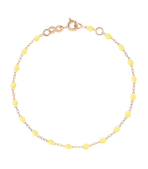 Bracelet Or rose et Perles de résine Gigi Clozeau
