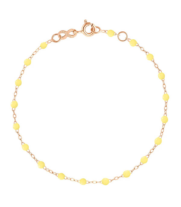 Bracelet de Cheville Or Rose et Perles de résine 24 cm Gigi Clozeau