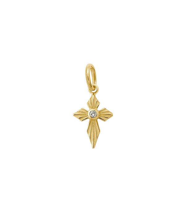 Pendentif Or Jaune Croix Lumière Gigi Clozeau