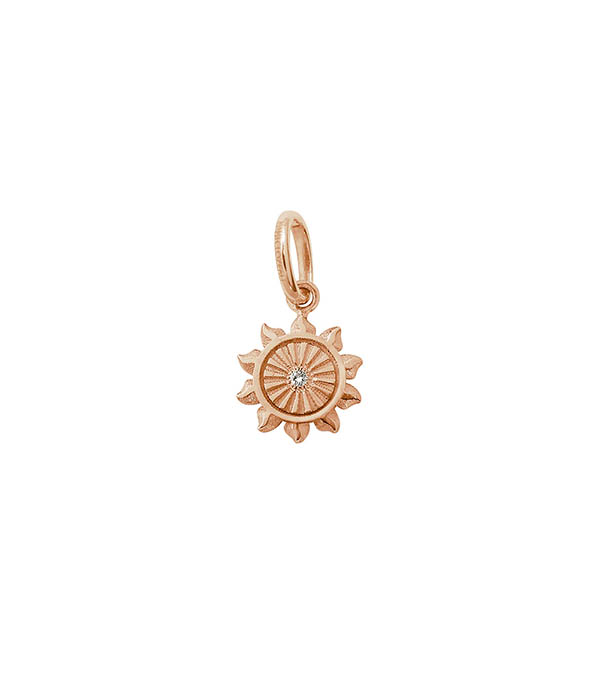 Pendentif Or Rose Lucky Sun Diamant Gigi Clozeau