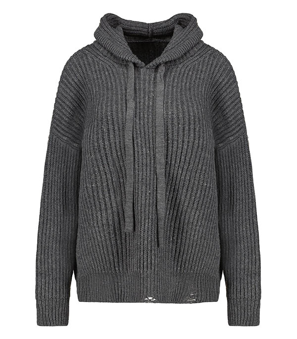 Hoodie en Laine Brooke Gris Nine in the Morning - Taille M à -30%