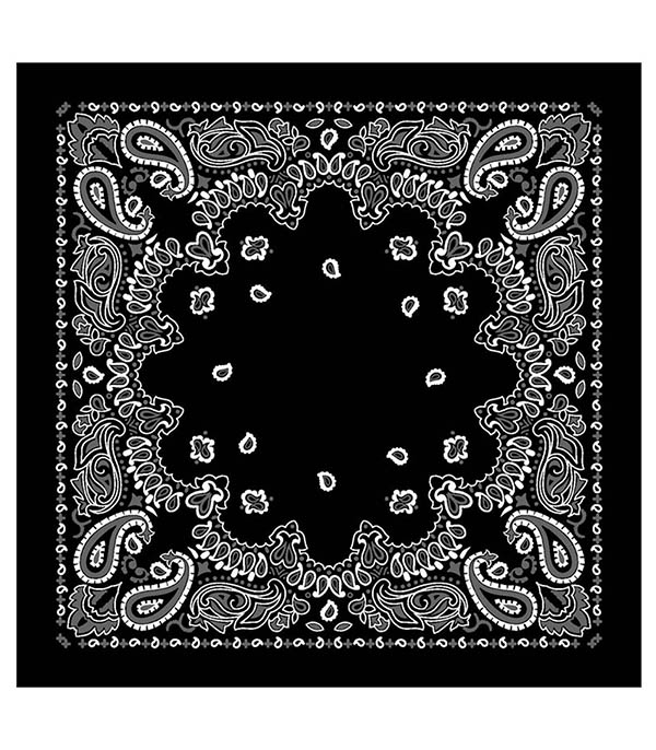 Bandana Black 120 x 120 cm destin