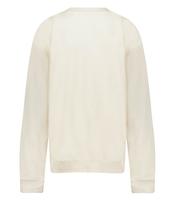 Sweat-shirt Varsity Crest Crewneck Cream Chocolate Sporty & Rich