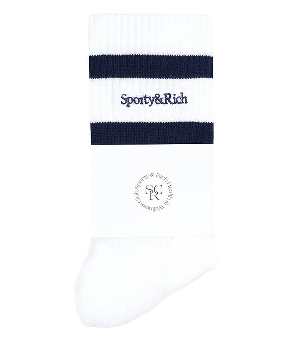 Chaussettes Serif White/Navy Sporty & Rich