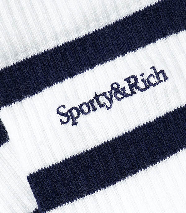 Chaussettes Serif White/Navy Sporty & Rich