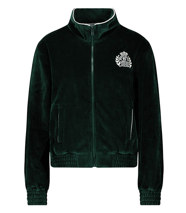 Veste de survêtement NY Crest Velours Forest/Cream Sporty & Rich - Taille M