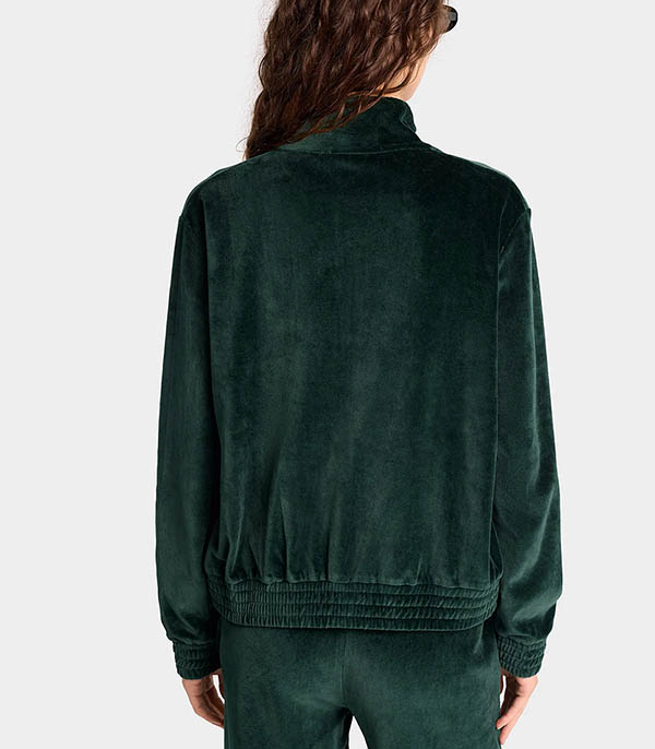 Veste de survêtement NY Crest Velours Forest/Cream Sporty & Rich