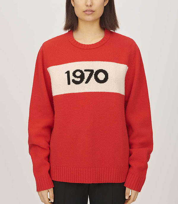 Pull en Laine Oversized 1970 Rouge Bella Freud