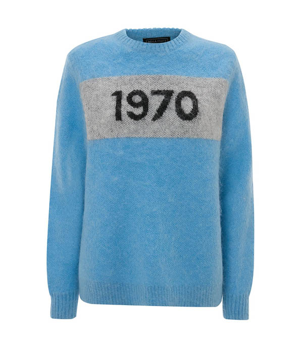 Pull en Laine Mohair 1970 Sky Blue Bella Freud