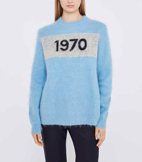 Pull en Laine Mohair 1970 Sky Blue Bella Freud