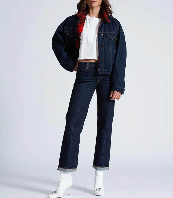 Veste en Denim Nova Lined Indigo Plaid ASKK NY