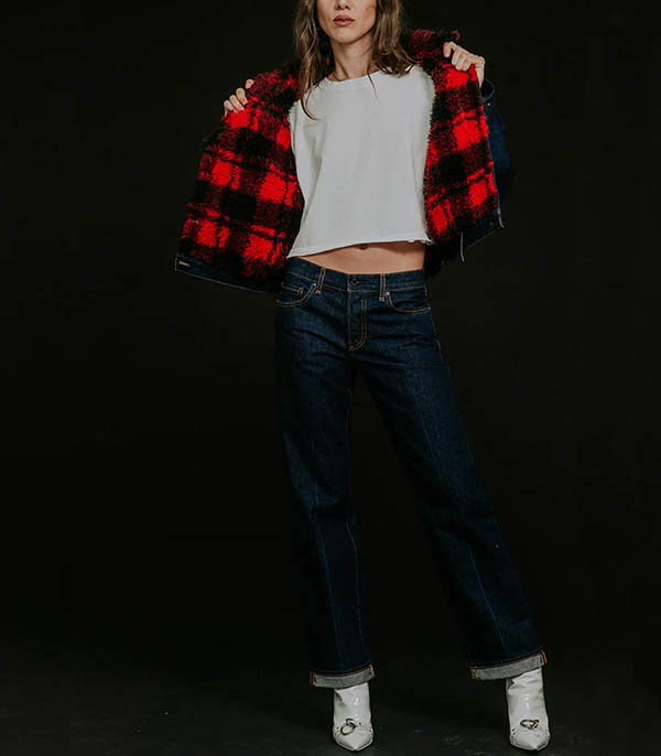 Veste en Denim Nova Lined Indigo Plaid ASKK NY