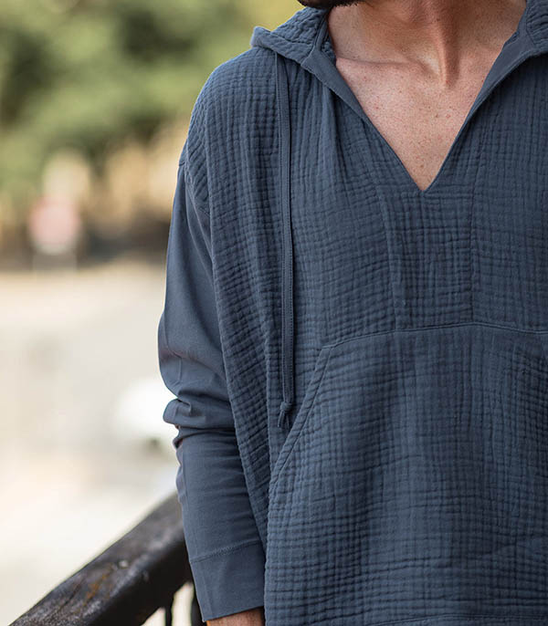 Sweat-shirt Jersey triple Gaze Blue Jean Jane de Boy