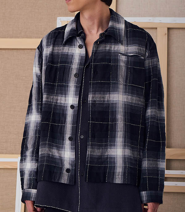 Veste homme Mani La Dessinatrice Noir et Blanc Mii