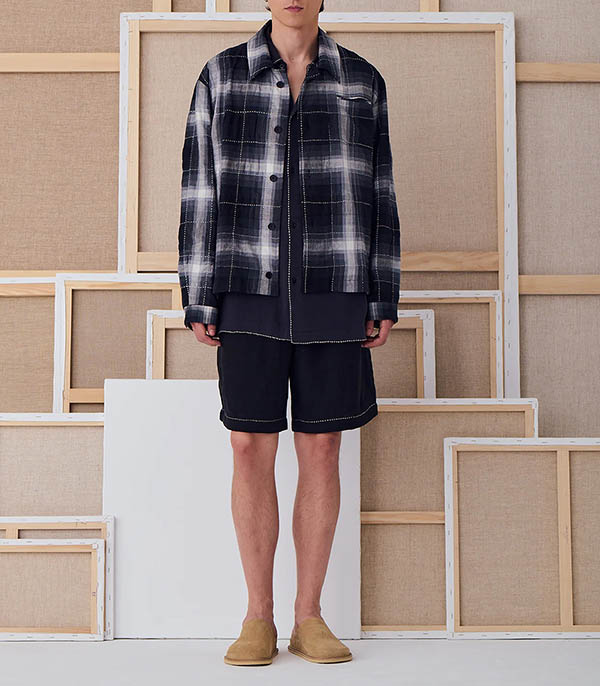 Veste homme Mani La Dessinatrice Noir et Blanc Mii