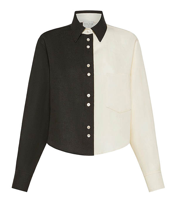 Chemise Bicolore Noire Forte Forte