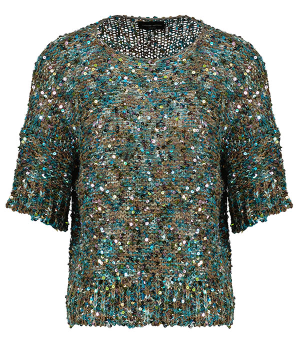 Pull en Coton Maglia à Paillettes Laguna  Roberto Collina - Taille Taille unique