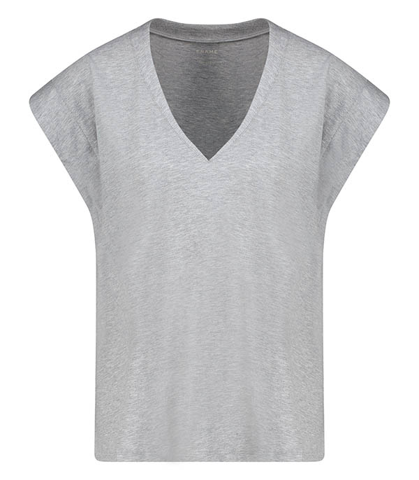 Tee-shirt Le Miud Rise V Gris Frame