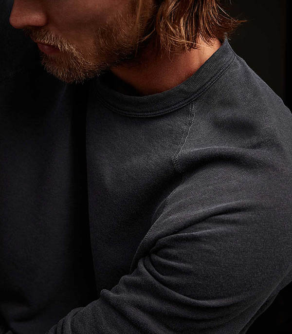 Sweat-shirt homme Vintage French Terry Deep James Perse