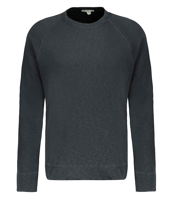Sweat-shirt homme Vintage French Terry Blue Noir James Perse - Taille 0