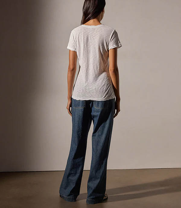 Tee-shirt Casual Reverse Binding White James Perse
