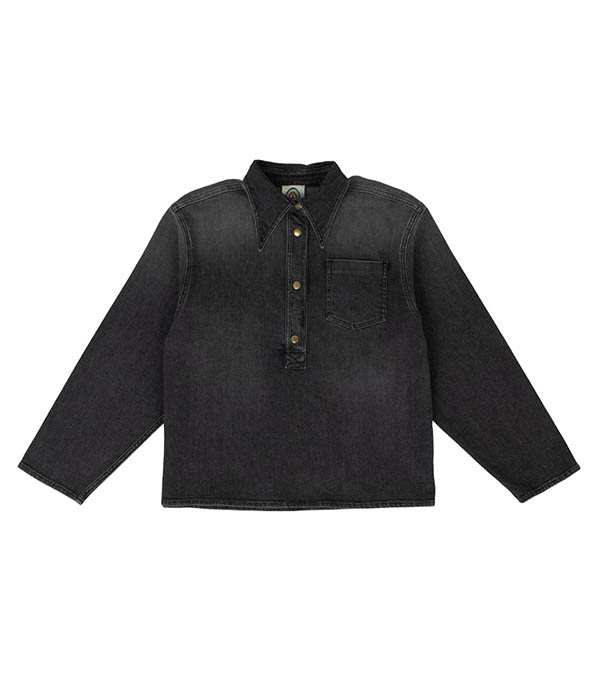 Chemise over Noir Délavé HAPPY HAUS - Taille 40