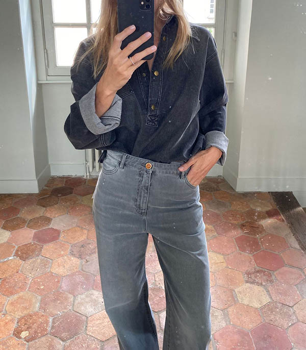 Chemise over Noir Délavé HAPPY HAUS