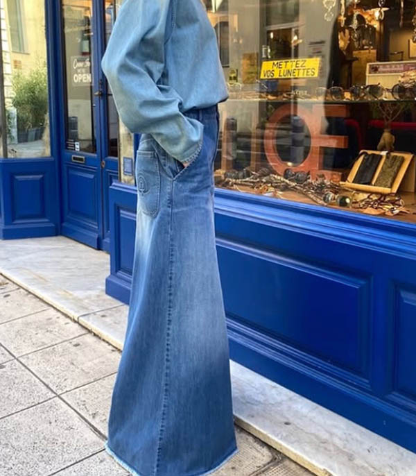 Pantalon Chino Over Bleu D'été HAPPY HAUS