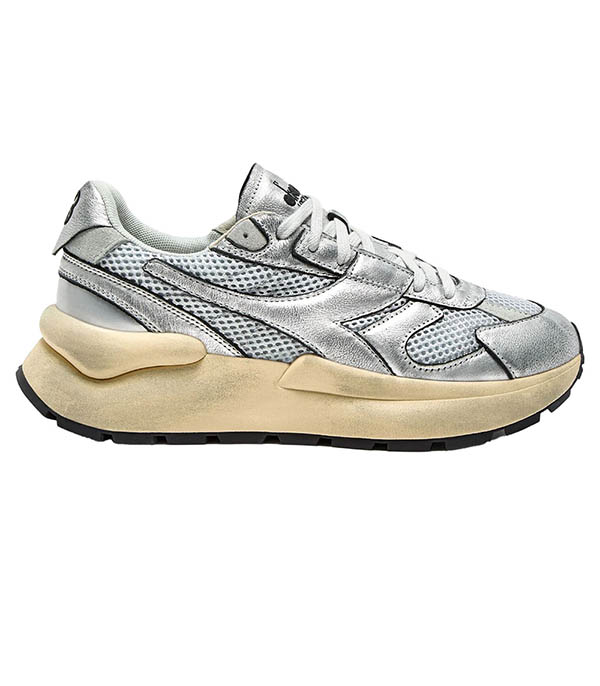 Baskets Mercury Silver Argent Métallisé Diadora
