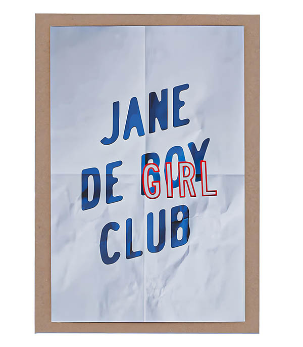 Carte de voeux Jane de Girl Club Bleu et Rouge LES BONNES SOEURS